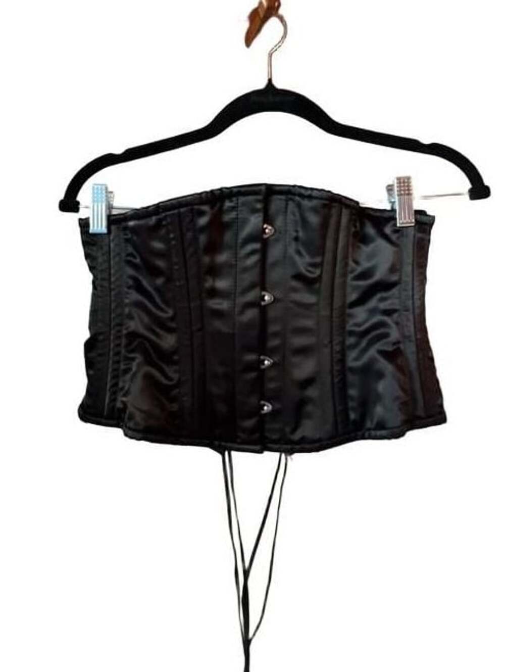 Orchard Corset Corset Size 26 Black Satin Underbust